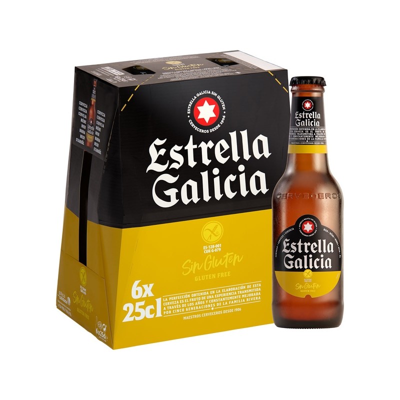 Cerveza Sin Gluten 6x25 cl.- Estrella Galicia