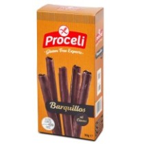 Barquillos con Chocolate - 80 grs. Sin gluten - Proceli