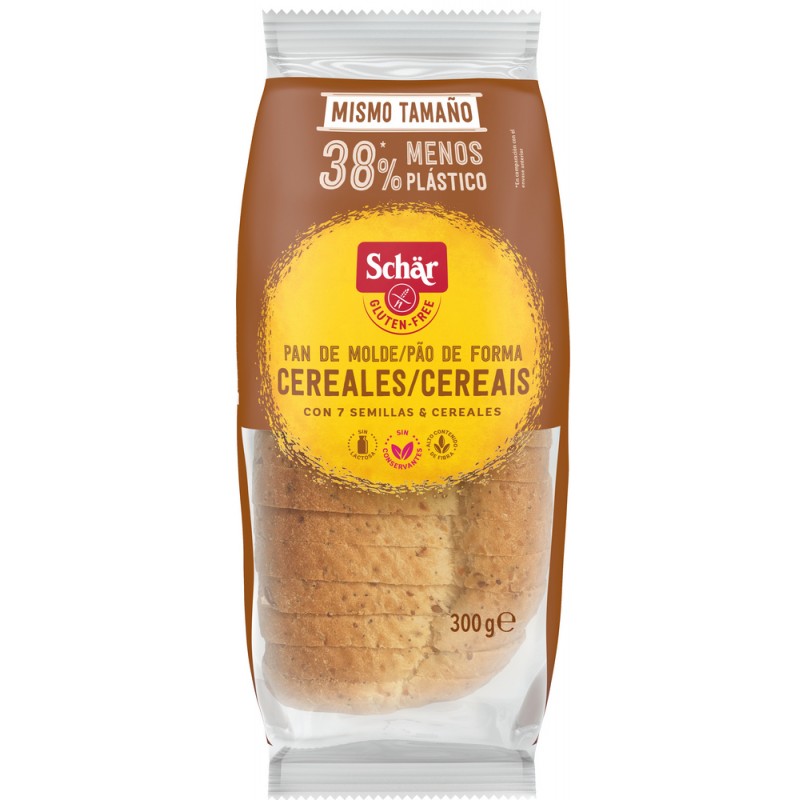 Pan integral de cereales con semillas. Molde cortado 750 gr.