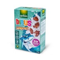 Galletas Dibus Sharkies Cacao 250 g - Sin Gluten - Gullón