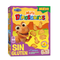 Bolachas Mini Dinosaurus 160 g - Sem glúten - Artiach
