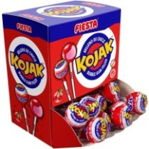 Caja Caramelos Kojak Cereza - 20 unids. 15 g. - Sem glúten - Fiesta