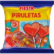 Piruletas Corazón de Cereza - 91g.  - Sin gluten - Fiesta