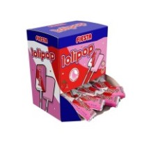 Caja de Lolipop Fresa 20 unids. x 12g.  - Sem glúten - Fiesta
