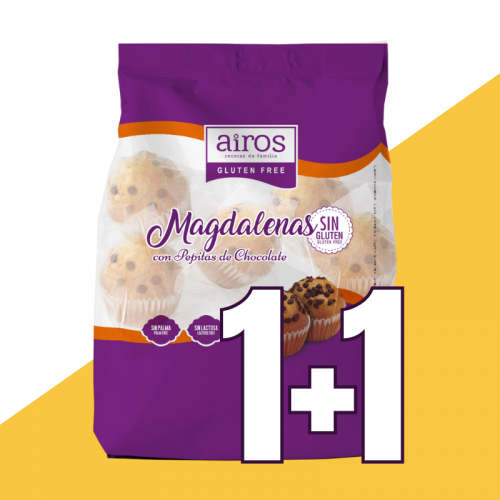 1+1 Magdalenas con pepitas...