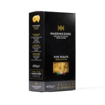 Pasta Pipe Rigate 400gr - Massimo Zero - Sin Gluten