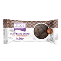 Muffins de Cacao con choco chips - 170 grs. Sin gluten - Airos