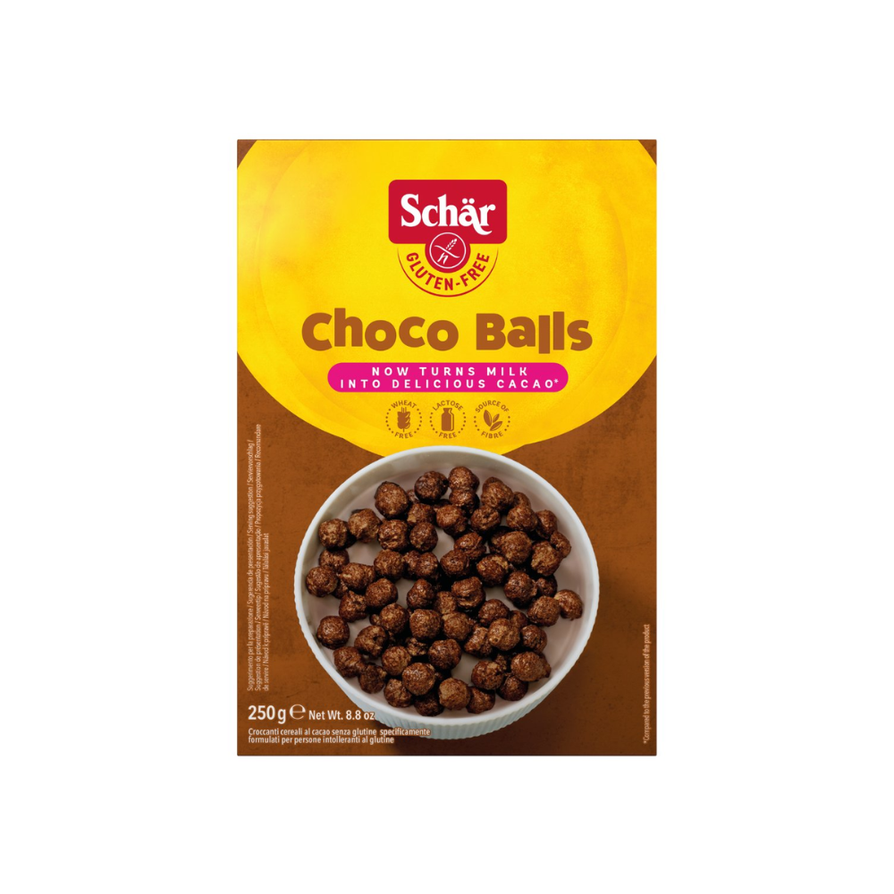 Choco Balls. Bolitas de Cereales crujientes de cacao - Sem glúten - Schär - 250 grs