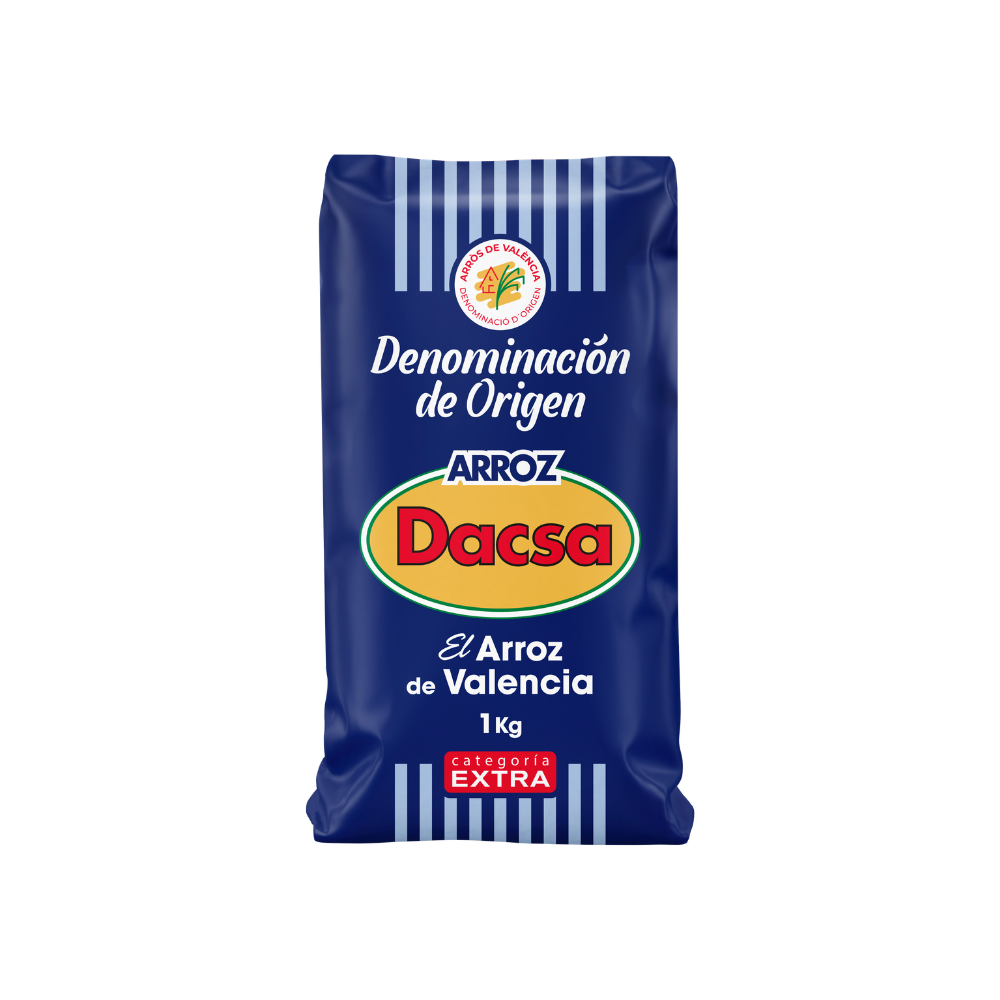 Arroz Blanco Categoría Extra D.O. Valencia, 1 kg. Sin Gluten - Arroz Dacsa