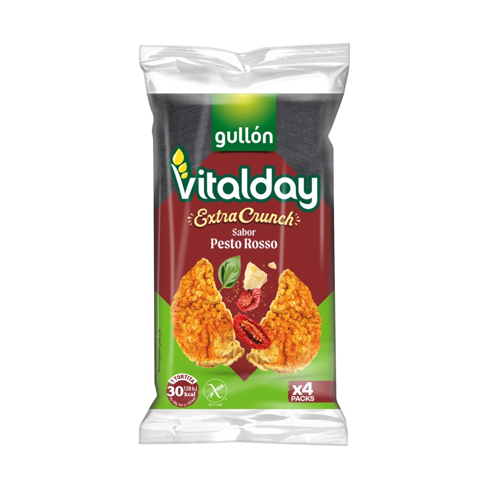 Tortitas de Cereales y Patata Sabor Pesto Rosso - Sin Gluten - Gullón