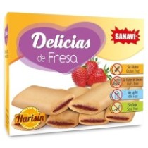 Delicias, Barritas con Fresa - 150 grs. Sin gluten - Sanavi