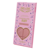 Tableta de Chocolate Frambuesa Chic&Love Sin gluten - 90 grs - Antiu Xixona