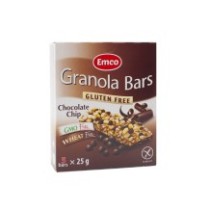 Granola Bars. Choco Chip 5x25 g - Sin gluten - Emco