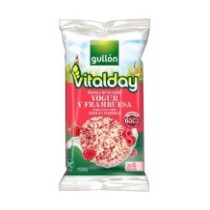 VitalDay - Tortitas de Avena y Arroz con Yogur y Frambuesa 112,5 g - Sin Gluten - Gullón
